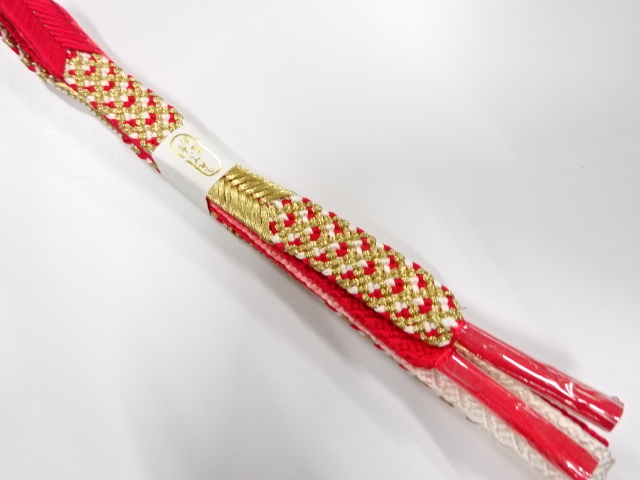 未使用品　正絹　手組帯締め